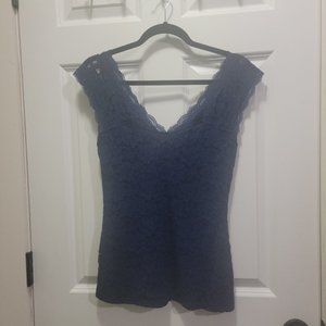 Blue lace top